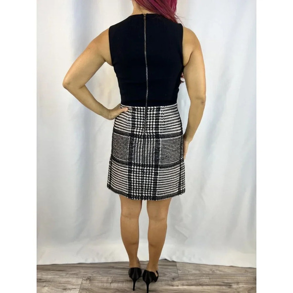 Theory Black White Tweed Wool Blend Sheath Dress $495 - Picture 7 of 14